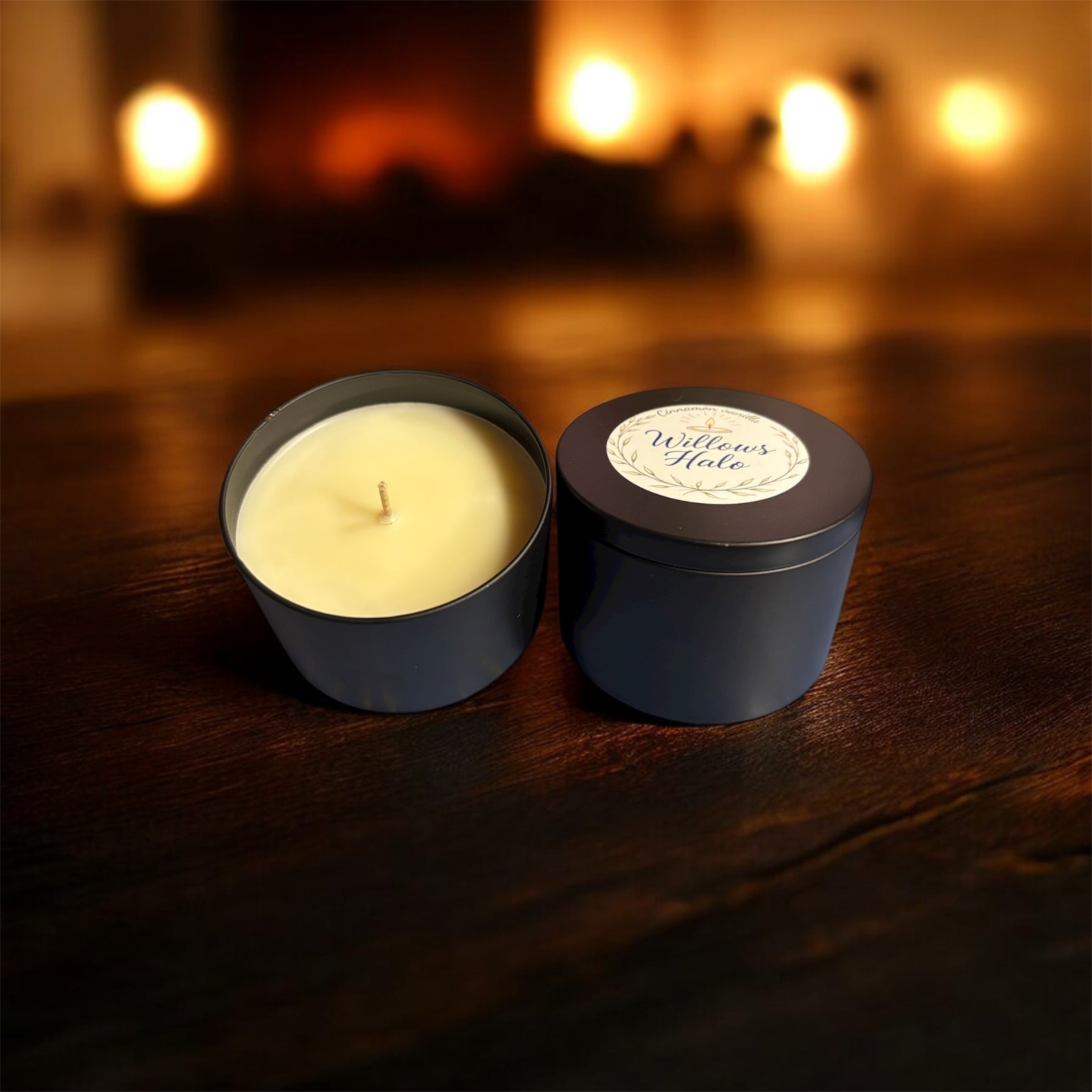 6oz Black tin candle